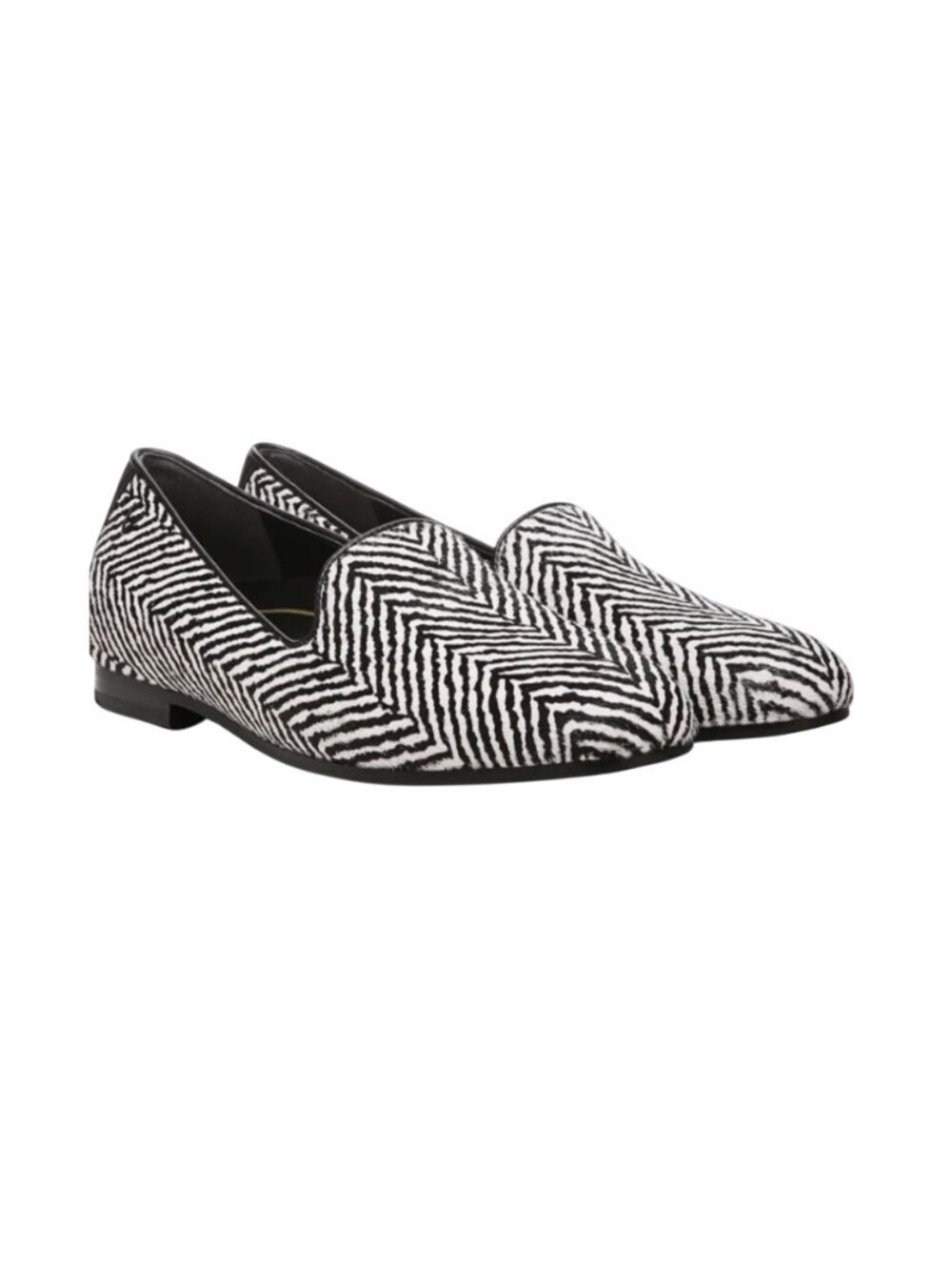 Vionic Willa Calf Hair Black & White zebra Animal Print Loafer shoes 7 dressy